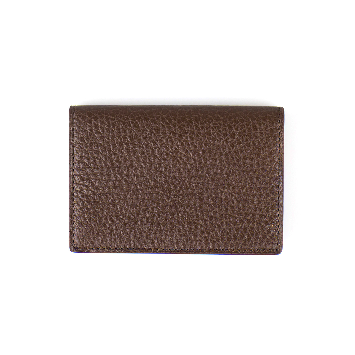 Pebbled Leather Envelope Card Holder Wallet // Brown - Tom Ford - Touch ...