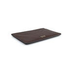 100% Small Grained Leather Card Holder Wallet // Brown