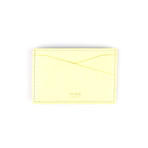 100% Grained Leather Card Holder Wallet // Yellow
