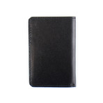 Smooth 100% Leather Card Holder // Black