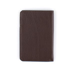 100% Small Grained Leather Card Holder // Brown
