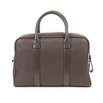 Buckley Trapeze Pebbled Leather Briefcase Bag // Medium // Brown