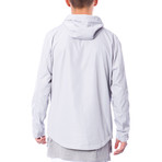 Carlton Hooded Zip Up Jacket // Light Grey (XL)