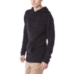 Phillips Hooded Sweater // Heather Black (S)