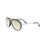 Tom Ford // Unisex Johnson Round Sunglasses // Black + Silver