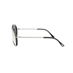 Tom Ford // Unisex Johnson Round Sunglasses // Black + Silver
