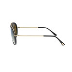 Tom Ford // Unisex Stacy Aviator Sunglasses // Black + Gold