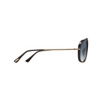 Tom Ford // Unisex Johnson Round Sunglasses // Black + Blue