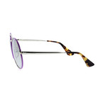 Prada // Unisex Circular Frame Sunglasses // Fuchsia