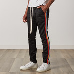 Rainbow Taped Track Pants // Black (XL)