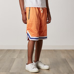 Mesh Basketball Shorts // Orange + White + Blue (L)