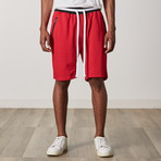 French Terry Shorts // Red + Black + White (L)