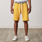 French Terry Shorts // Yellow + Black + White (L)