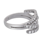 Vintage Yukiko 18k White Gold Diamond Ring // Ring Size: 7.25