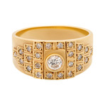 Estate 18k Yellow Gold Vintage Diamond Ring // Ring Size: 6.75