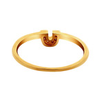Estate 14k Yellow Gold Diamond "U" Ring // Ring Size: 7