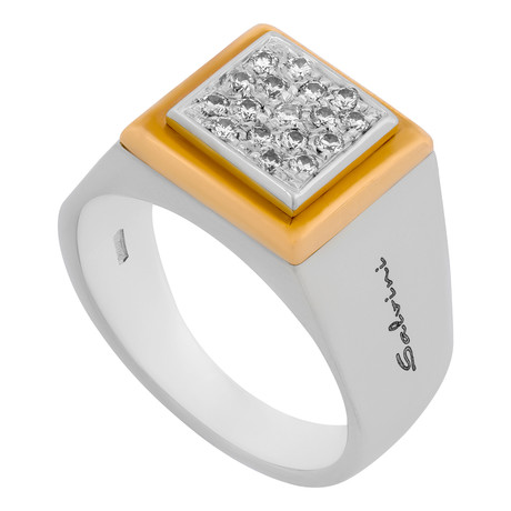 Vintage Salvini 18k Two-Tone Gold Diamond Ring // Ring Size: 7