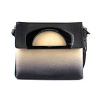 Women's Passage Leather Messenger Bag // Black, Beige