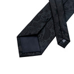 Hugo Handmade Silk Tie // Black Paisley