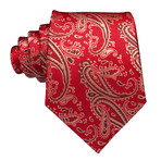 Mast Handmade Silk Tie // Red + Gold
