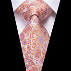 Guy Handmade Tie // Orange Paisley