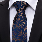 Hercule Handmade Tie // Navy + Gold