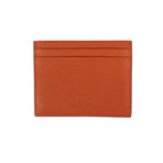 Kios Leather Stud Card Case Wallet // Rust Orange