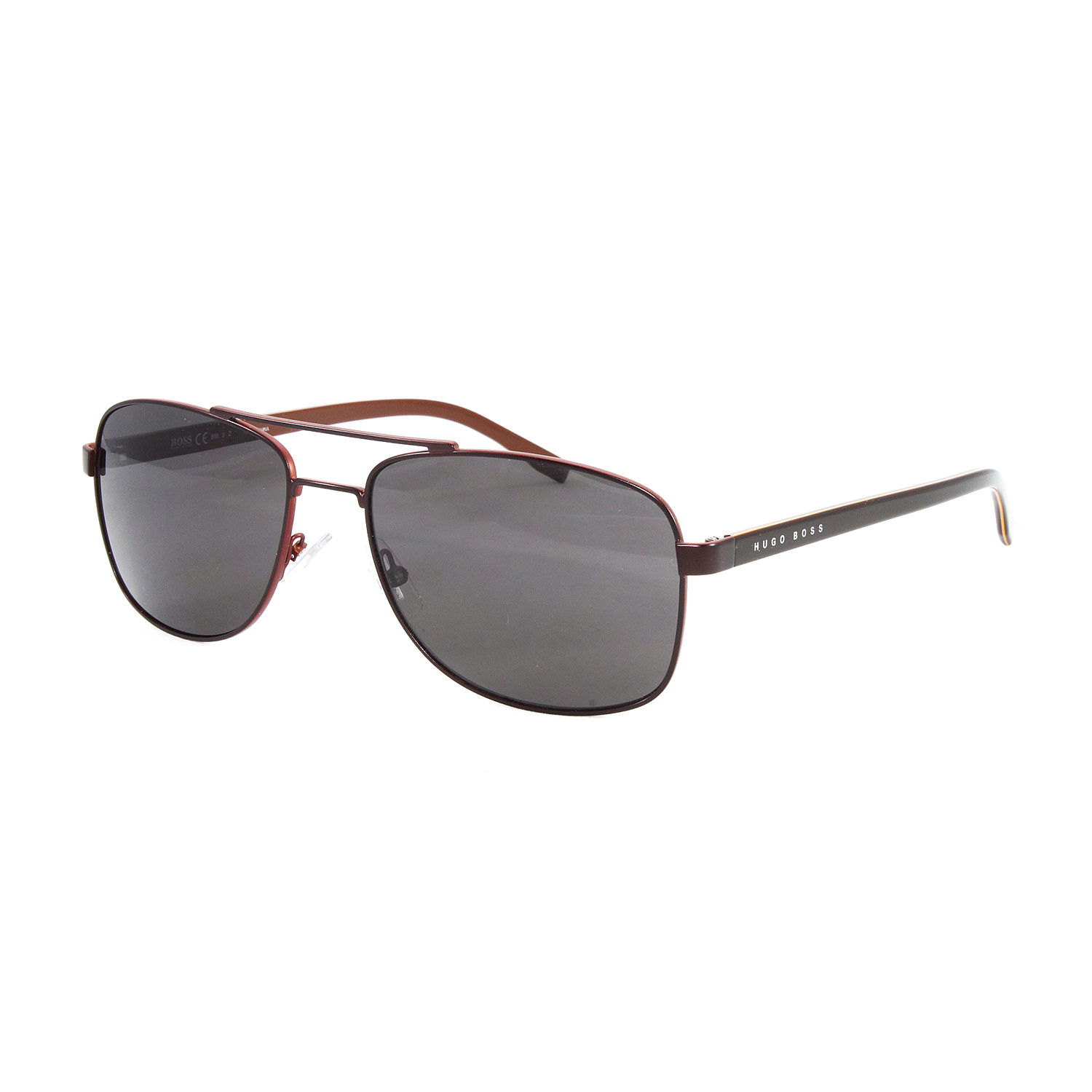 Hugo Boss // Men's Polarized 0762S Sunglasses // Matte Brown - Boss ...