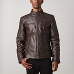 Base Burner Leather Jacket // Burgundy (S)