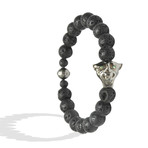 Jaguar Head Bracelet // Black Rhodium Plating (6")