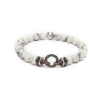 Ornate Chain Loop Bracelet // White (6")