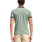 Smart-Fit Polo Shirt + Paisley Print // Green (2XL)