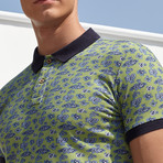 Smart-Fit Polo Shirt + Paisley Print // Green (XL)