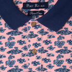 Smart-Fit Polo Shirt + Paisley Print // Pink (S)