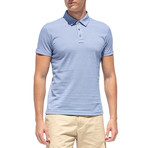 Urban Style Polo Shirt + Micro Print // Navy Blue (M)