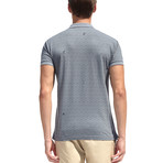 Polo Shirt + Logo Print And Piece-Dye // Gray (XL)
