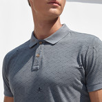 Polo Shirt + Logo Print And Piece-Dye // Gray (S)