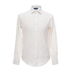 Italian Cut Linen Shirt + Contrast Details // Beige (XL)