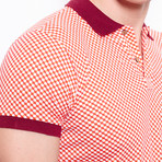 Polo Shirt + Geometric All Over Print // Orange (L)