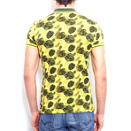Piece-Dye Polo Shirt + Alloversafari Print // Yellow (2XL)