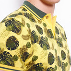 Piece-Dye Polo Shirt + Alloversafari Print // Yellow (S)