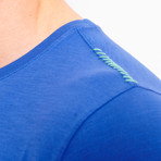 Piece-Dye T-Shirt + Handmade Embroidery // Parliament Blue (L)