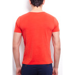Basic T-Shirt + Pocket // Orange (L)