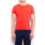 Basic T-Shirt + Pocket // Orange (L)