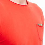 Basic T-Shirt + Pocket // Orange (M)
