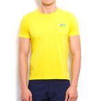 Basic T-Shirt + Pocket // Yellow (XL)