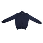 Giovanni Cashmere Zip Up Sweater // Navy (Euro: 48)