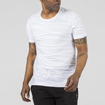 Wave Textured T-Shirt // White (S)