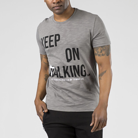 "Keep on Walking" Graphic T-Shirt // Dark Gray (S)