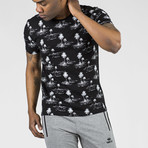 Palm Trees Graphic T-Shirt // Black (L)